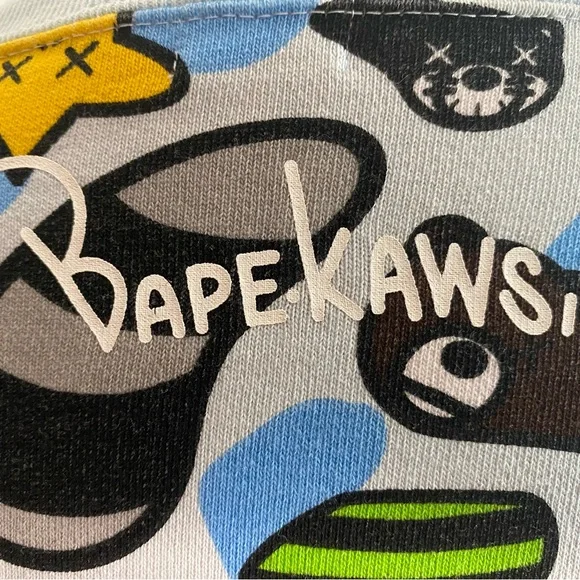 Vintage A Bathing Ape (Bape) Baby Milo x Kaws XL Animal Kingdom Sweater Rare - Picture 3 of 12